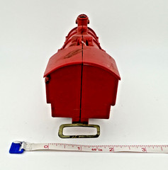 Vintage Schilling Toy Train Engine Locomotive Red Plastic 1940s USA