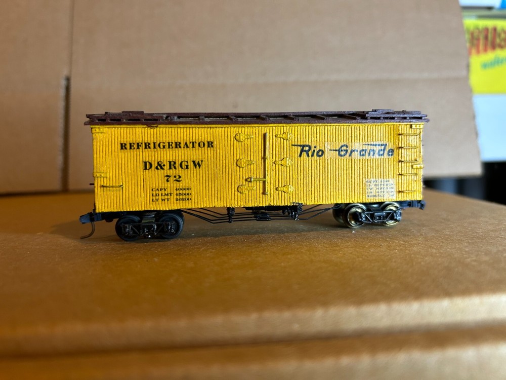Unknown D. & R.G.W. 30′ Truss-Rod Wood Reefer #72 Built-up H.O.n3