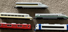 5 Different 1/30 Scale Trane N Guage Urban Liner Bullit Trains Kinetsu Japan