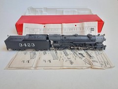 TESTED RUNS Rivarossi HO 4-6-2 Heavy Pacific Santa Fe 3423 Steam Loco 5407 RP25