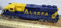 vintage alaska Railroad model train 3015 locomotive bachmann, great decor train