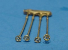 O/On3/On30 4″ DIAMETER 3 SPOKE VALVE HANDLES WISEMAN BACK SHOP BRASS PART BS-295