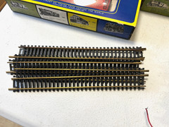 Vintage Lot of HO Scale Railroad Train Engines, Cars, Track, Accessories