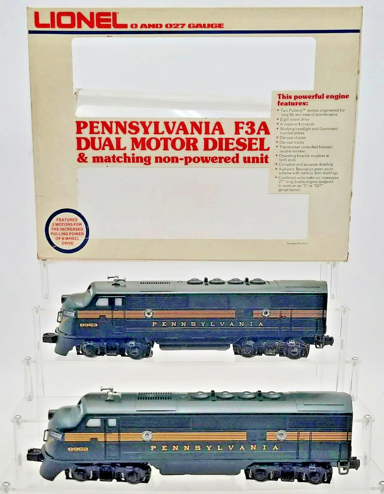Lionel 8952 Pennsylvania F3 Dual Motor Diesel W/Non Powered Unit NIB