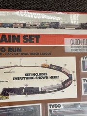 Vintage 1980s Tyco HO Union Pacific Steam Locomotive Train Set Boxed 4073