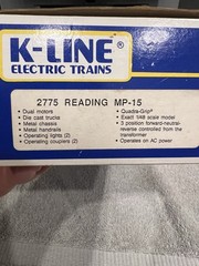 K-Line 2775 Reading Lines MP-15 Dual Motors, Operating Lights & Couplers 1/48