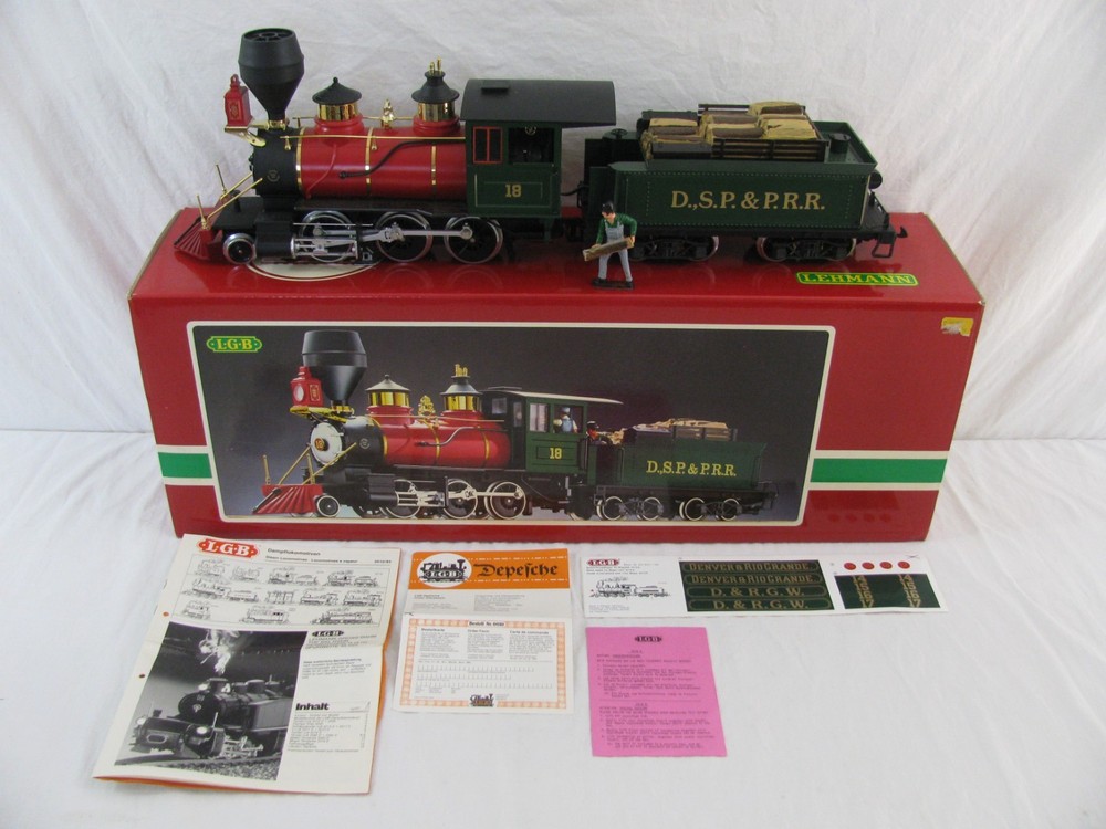 Vintage Lehmann LGB G Scale DSP & PRR 2-6-0 Mogul Steam Locomotive #2018D EX