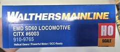Ho Scale Walthers 910-9765 SD60 CIT Leasing #6003 Dcc Ready