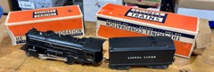 Lionel 1655 Locomotive with Box and 6654W Whistle Tender with Box Nice