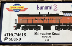 ATHEARN GENESIS ATHG74618 HO MILWAUKEE ROAD MP15AC #434 Tsunami2 DCC LED MIB