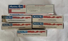 American Flyer Burlington Northern GP-20 Engine, Caboose, Box Car, Hopper, 2 Gon