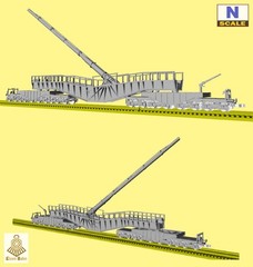 1/160 (N-scale) WWII German K-12 railway Gun /w wheels & coupliers resin kit
