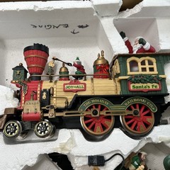 New Bright Holiday Express Locomotive Animated Engine 387 384 Train Santa’s Fe