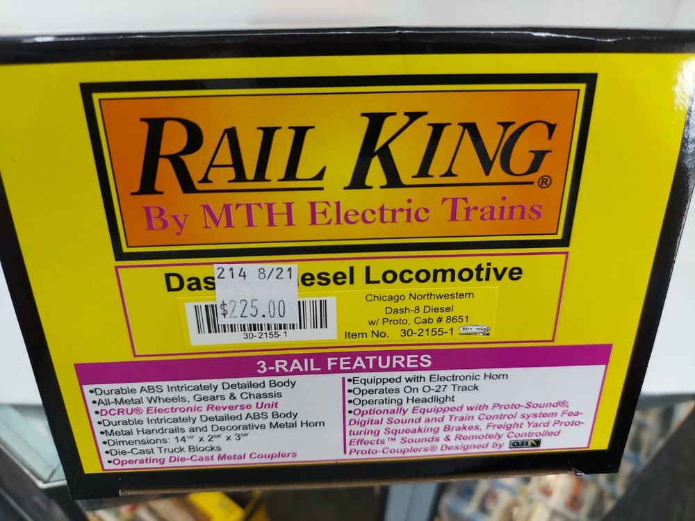 Rail King By M.T.H. Dash-8 Diesel Loco w/Proto # 8651