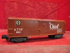 Vintage American Flyer 803 ATSF Santa Fe Boxcar, “The Chief” Knuckle Couplers