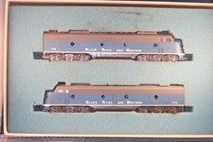 JP HO Con-Cor E-8 Diesel Engine Set Black River And Western #715 #710 pwr/dummy