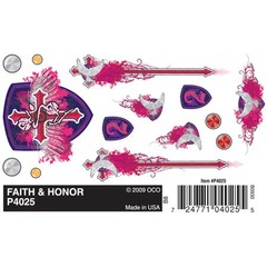 Pinecar Dry Transfer Decals Faith & Honor PIN4025 Pinewood Derby & Accys