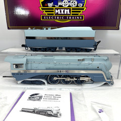 MTH Premier 20-3079-1 Santa Fe Blue Goose Hudson 4-6-4 PS.2 O New #3460 BCR ATSF