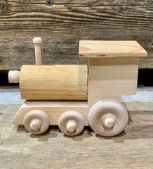 Vintage Handmade Wooden Locomotive, 5″