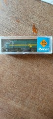 N Scale Roco Diesel Locomotive with box vintage Green and Yellow