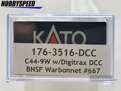 KATO BNSF WARBONNET C44-9W DIESEL ENGINE DIGITRAX DCC N SCALE KAT176-3516DCC