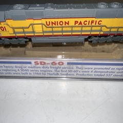 ATLAS AMERICAN SD-60 DIESEL LOCOMOTIVE “UNION PACIFIC” #6001 (BOXED) N Scale