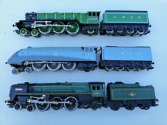 HORNBY RAILWAY LOCOMOTIVES AND KIT BUILT SILVER FOX LOCOMOTIVE