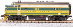 BROADWAY LIMITED 7734 N EMD F3A MEC 686 Grn & Gld, Paragon4 Sound/DC/DCC
