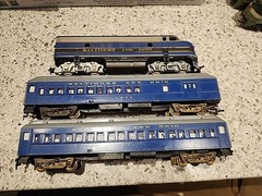 Penn Line Baltimore & Ohio HO F3 Diesel Locomotive + 2 Passenger Cars 1000 1357