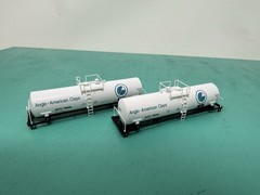 Atlas N – Kaolin Tank Cars – No Trucks No Package – Anglo American Clay Set Of 2