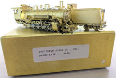 *PSC PRECISION SCALE **CROWN-SERIES BRASS D&RGW K-36 2-8-2 HOn3 *BACKHEAD *RARE!