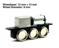 N/HOn30/HOe/009 Gauge 0-6-0 Locomotive Power Drive Chassis 24mm/8mm H0e Engine
