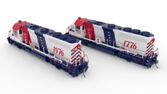 Rapido HO Scale ~ EMD GP40 ~ Set of 2 ~ Western Pacific ~ DCC Sound ~ 40560