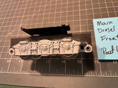 Marx Train SantaFe 1095 Diesel Locomotive Engine FRONT TRUCK ASSEMBLY PART LOT F