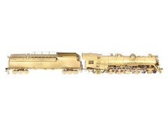 Westside Model Co. HO Brass Undecorated T-3t 4-8-2 Steam Locomotive & Tender EX