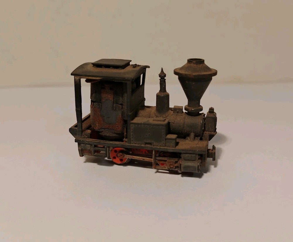 Egger Bahn Black Steam Locomotive HOe Narrow Gauge Very Rare Weathered