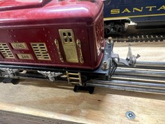 Lionel 248 O Gauge Electric Locomotive With Pullman and Observation Cars red