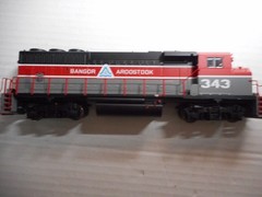 Atlas GOLD HO Bangor & Aroostook Silver GP40-2W Diesel Locomotive #343