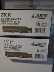 RAPIDO 23017 + 23018 ALCO PA-1 PAIR NEW HAVEN GREEN AS DELIVERED SILENT DC HO