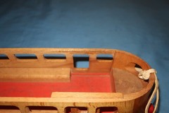 Vintage Wood Streetcar Trolley Pull Toy. 20″ Long. Czechoslovakia