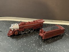VTG Lionel 8101 Chicago & Alton 6 Car O Gauge Red Train Set Sounds Steam Lights