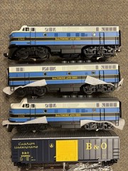 + MTH O Premier Baltimore & Ohio F-3 ABA Diesel Freight Boxed Set 20-80004A LNIB