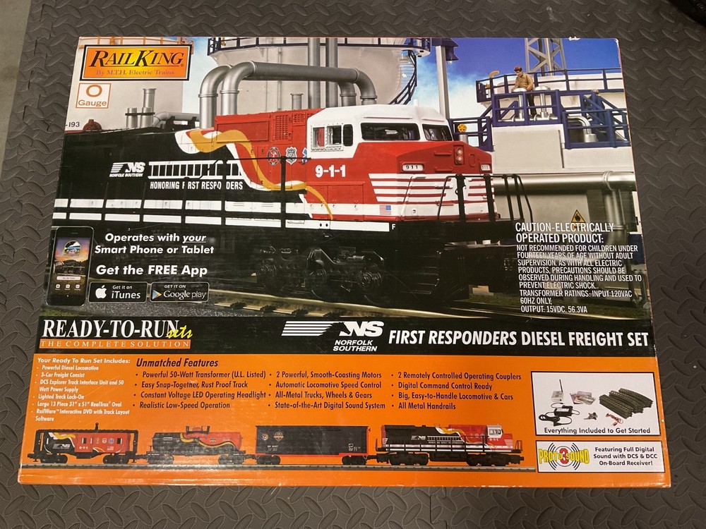 MTH RailKing 30-4239-1 Norfolk Southern Dash-8 Diesel O Gauge Freight Train Set