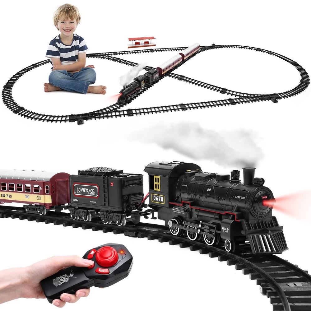 Train Set for Kids,Remote Control Locomotive Engine Under Christmas Large