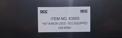 Bachmann Spectrum #83505 CSX 7661 DCC 8-40CW opened NIB