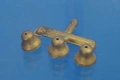 O SCALE ON3/On30 BRASS KEMTRON SMALL DIESEL OR STEAM LOCOMOTIVE BELLS QTY=3