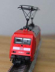 Fleischmann 7355 K N gauge DB BR 101 electric locomotive in red livery