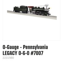 Lionel O Scale Pennsylvania LEGACY 0-6-0 Locomotive – Swinging Bell – NM+ Cond.