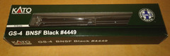 N SCALE KATO 4-8-4 GS-4 BURLINGTON NORTHERN SANTA FE BNSF BLACK #4449 126-0312