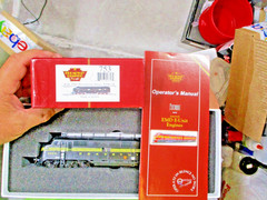 PRR 5851A EMD E7A BROADWAY LIMITED 753,BRUNSWWICK GREEN WITH ANTENNAS,DCC/SOUND